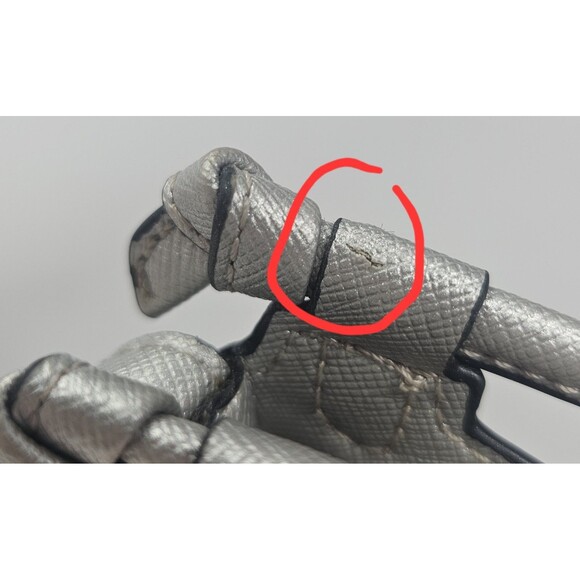 Foley & Corinna Silver Leather Tiny Disco City Satchel Handbag Charm Coin Purse - Picture 6 of 12